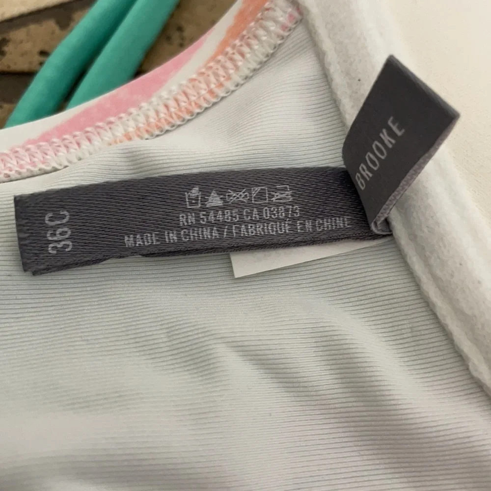 New Aerie Swim Halter Bikini Top 36C Multicolor - Picture 9 of 10